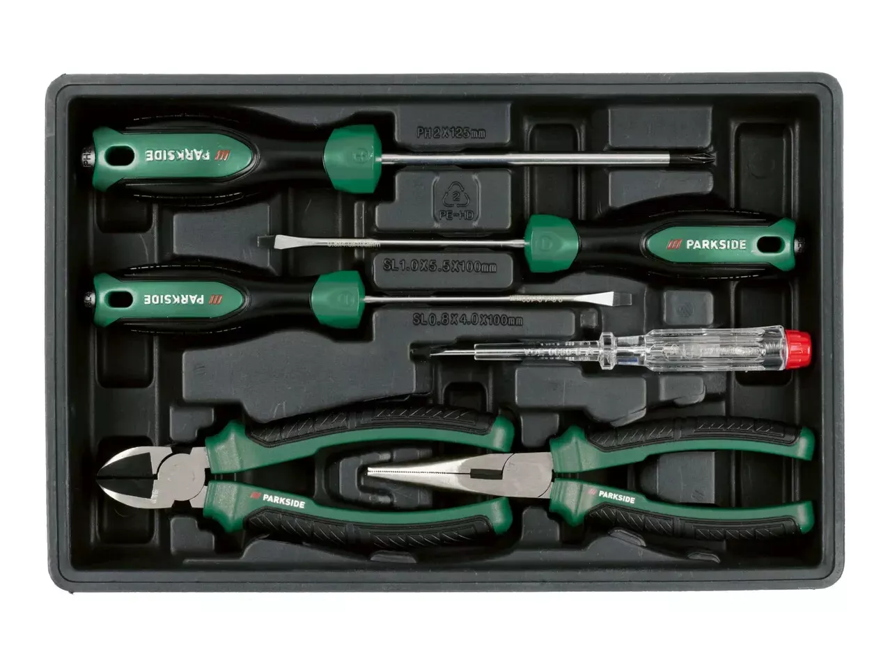 Set di Attrezzi Parkside 86 Pezzi con Avvitatore Elettrico