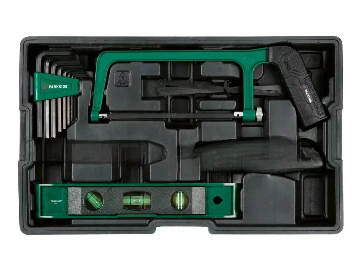 Set di Attrezzi Parkside 86 Pezzi con Avvitatore Elettrico