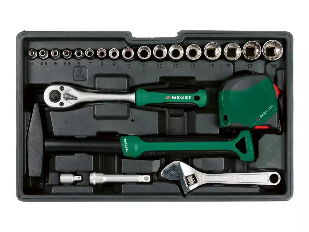 Set di Attrezzi Parkside 86 Pezzi con Avvitatore Elettrico